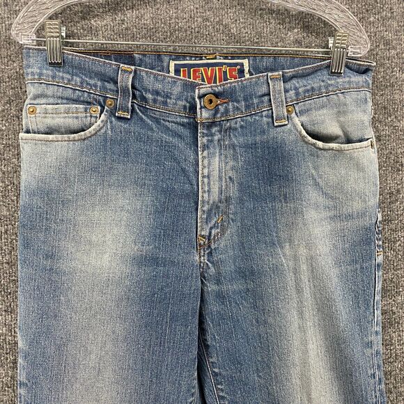 Vintage Levis 510 Jeans Mens 34 Blue Super Straight Stretch Denim 90s Casual - Picture 2 of 13